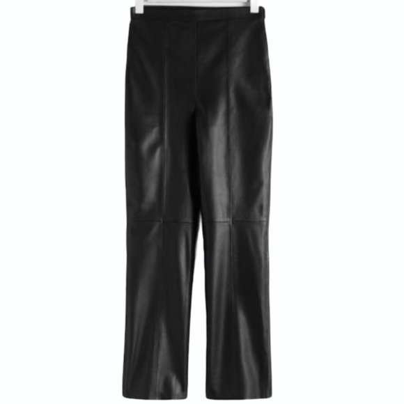 Charlotte By Dana Buchman Black Soft Leather Pants - Picture 2 of 9